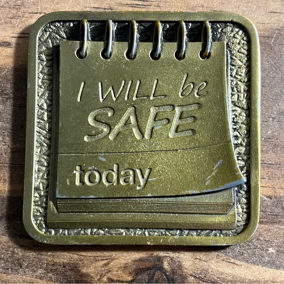 ExxonMobil Upstream Research Co. I Will Be Safe Credo Metal Notebook Paperweight